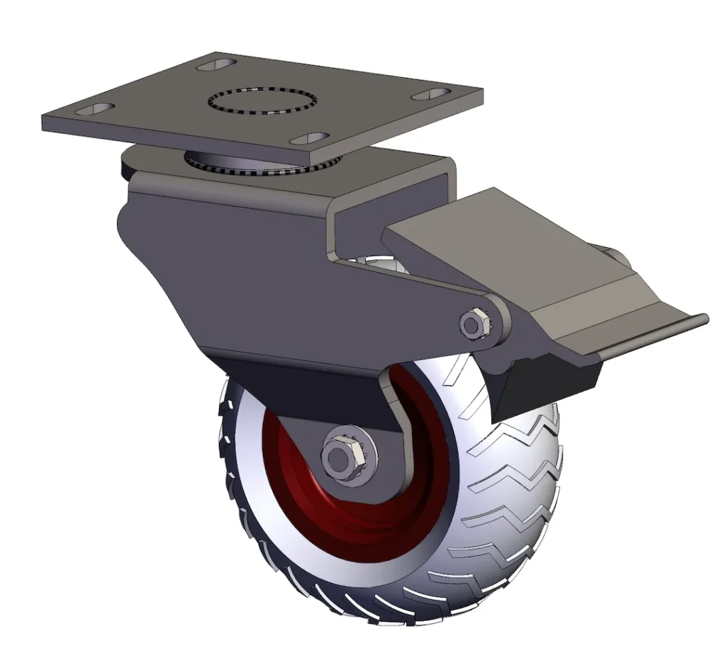 Phenolic wheel for high-temperature conveyor cart
