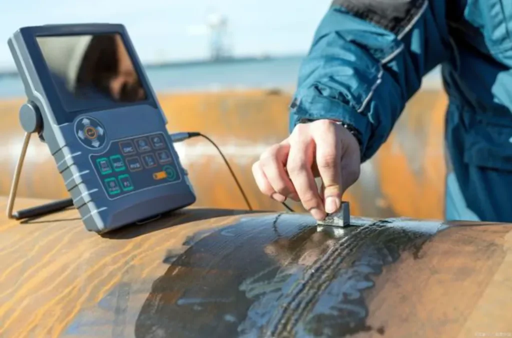ultrasonic inspection of steel welded frame