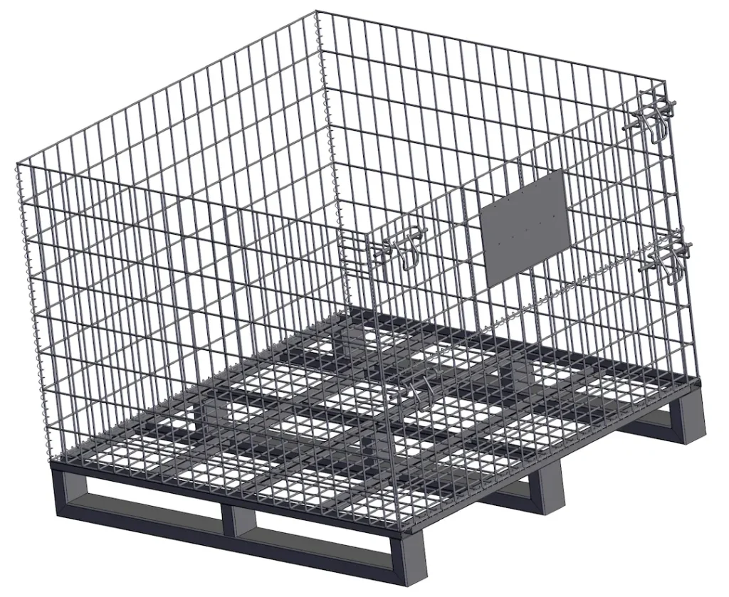 Custom welded storage cages for warehouse