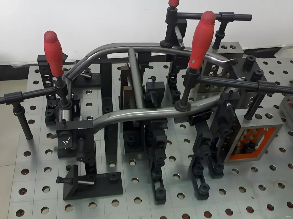 Tooling fixtures for welding frames