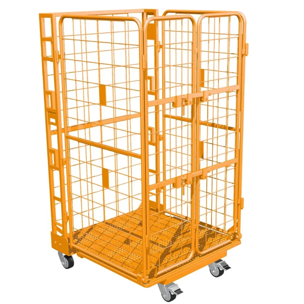 4-Sided Wire Mesh Carts (Fully Enclosed)