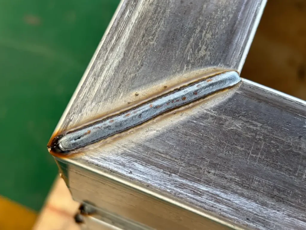carbon steel laser welding with clean visible weld appearance
